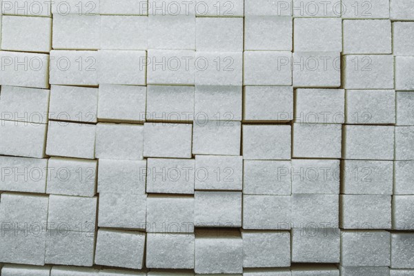 White sugar cubes food concept