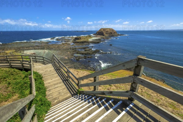 To view of Seal Rocks. Grant Point, western tip of Phillip Island, Victoria, Australia