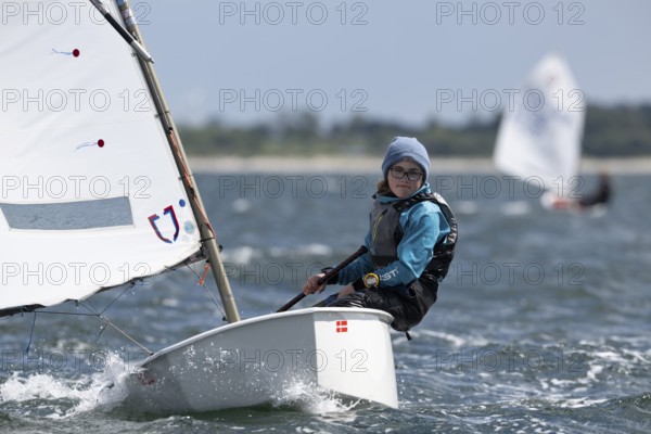Andreas Dick, Olympic Centre - Schilksee, Kiel, Schleswig Holstein, Marleen VOGEL on Oceanbird from, Training Sailing Team West, Golden Opti 2025 on 23.05.2025 at the Olympic Centre, Schilksee in Kiel Germany