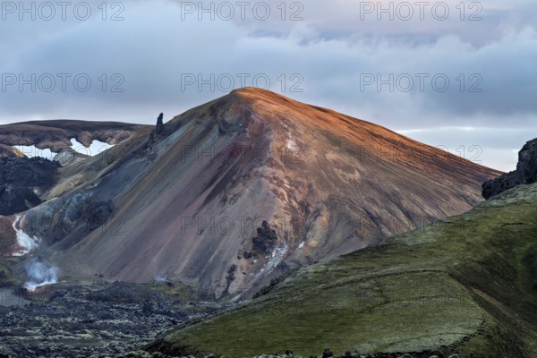 Evening mood in the highlands of Iceland, taken near the highland valley Landmannalaugar in Suðurland, Iceland
