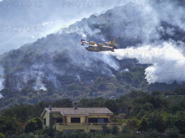 A picture of fire fighters in the sky