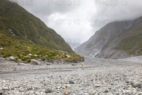An image of the riverbed of the Franz Josef Glacier, New Zealand