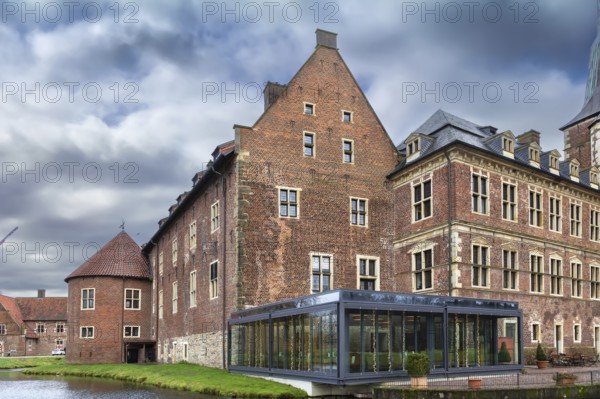 Water castle Raesfeld in Muensterland, North Rhine-Westphalia, Germany