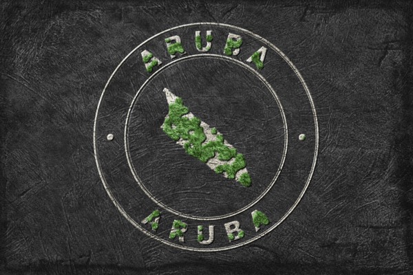 Map of Aruba Reforestation Green Agenda, Climate Message