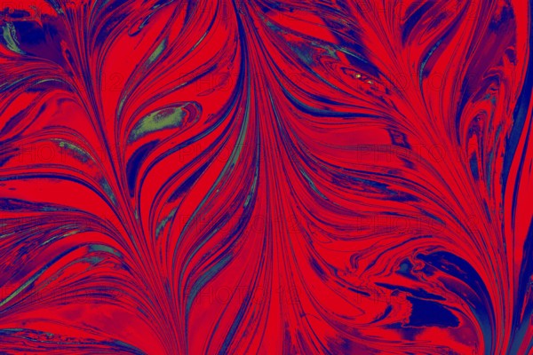 Traditional Ottoman Turkish marbling art patterns as abstract colorful background