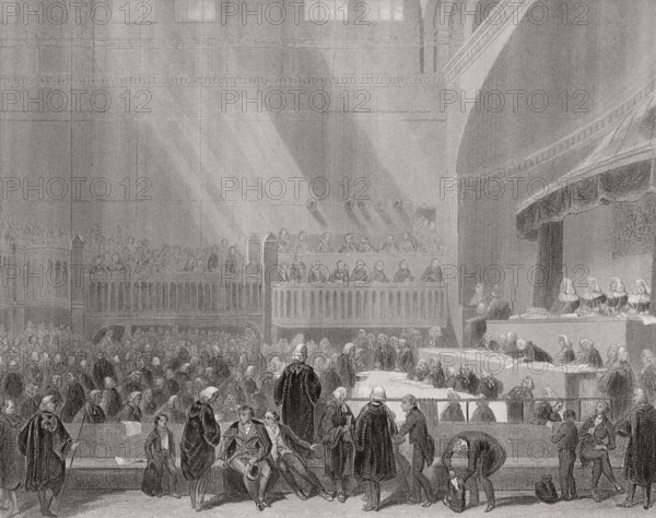 Daniel O'Connell's trial, Dublin, Ireland, 19th century