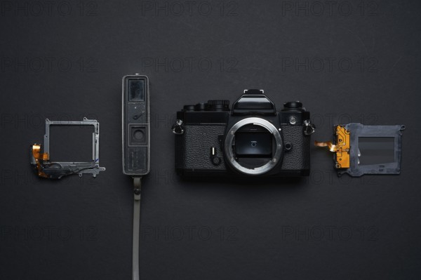 Vintage old film camera and spare part