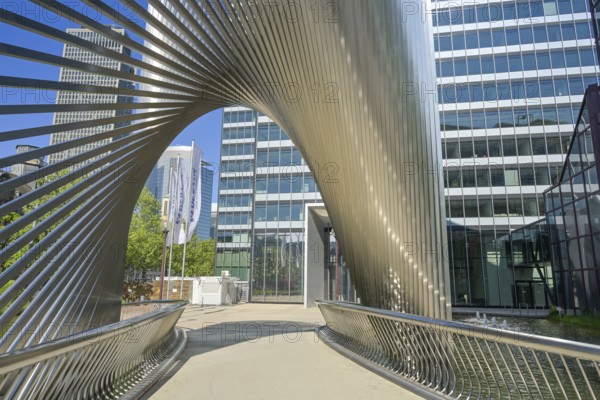 Foyer, DZ Bank tower block, Cityhaus I, Mainzer Landstraße, Platz der Republik, Frankfurt am Main, Hesse, Germany