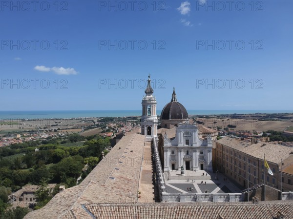 An image of a flight over Basilica della Santa Casa Loreto Italy