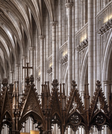 Winchester, cathedral, rood screen and nave, view to the south-east