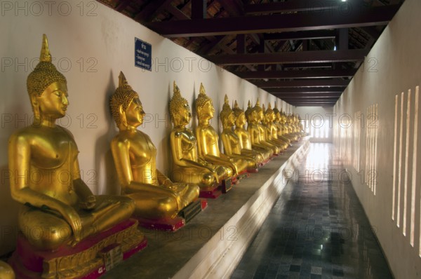 Wat Phra Sri Rattana Mahatat Woramahawihan (also referred to as Wat Yai) is famous throughout Thailand for its Buddha statue known as the Phra Buddha Chinnarat, one of Thailand's most revered Buddha images. Many Thai people consider the Phra Buddha Chinnarat to be the most beautiful Buddha figure in Thailand. It depicts Buddha in the posture of overcoming Mara, also called the Gesture of Subduing Mara. A stone inscription indicated that the figure was molded over 700 years ago during the late Sukhothai era. Several faithful copies of the Phra Buddha Chinnarat are displayed in other temples, including Wat Benchamabophit in Bangkok and Wat Saranat Thammaram in Rayong. Also, the Phra Buddha Chinnarat is depicted on the official seal of the Phitsanulok Province