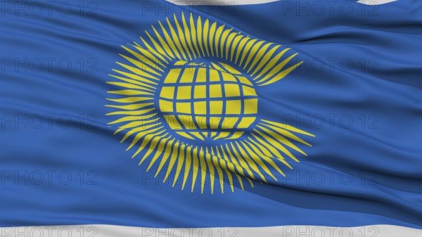 Closeup Commonwealth Flag, Waving in the Wind, High Resolution