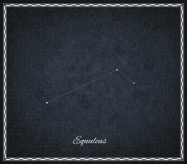 Equuleus star constellation, Night sky, Cluster of stars, Deep space, Pony constellation, Little Horse