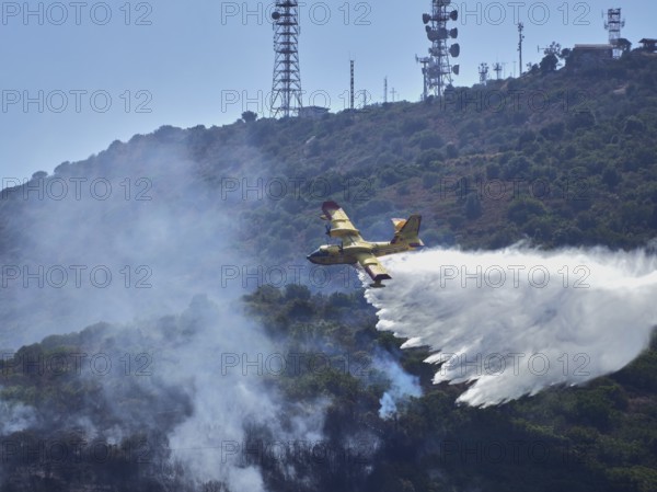 A picture of fire fighters in the sky