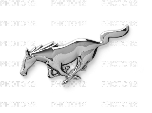 Turned to the left, Ford Mustang logo, logo
