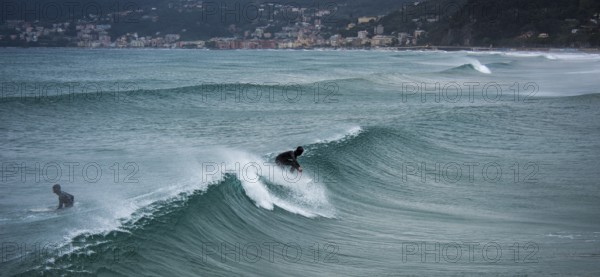 Surfer on a wave