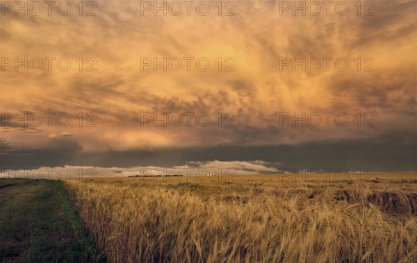 Storm Clouds Prairie Sky Canada Ominous danger