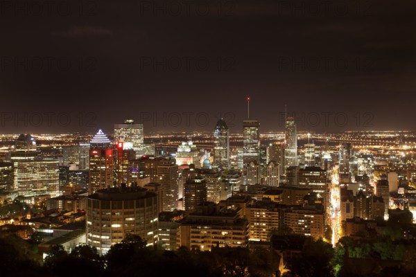 Panoramic Photo Montreal city fron Mount Royal