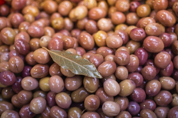 Green olives as health food preserved in olive oil