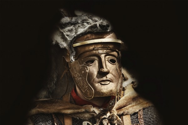 Legionary of Legio I Italica in Mask Alba Iulia, Romania