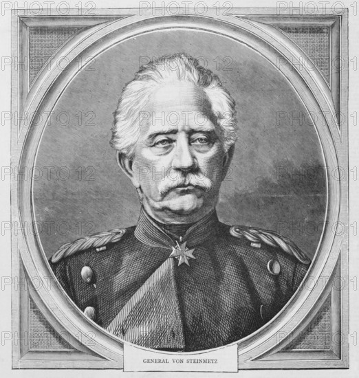 Karl Friedrich von Steinmetz (1796-1877), German Generalfeldmarschall. Published by the Graphic in 1870