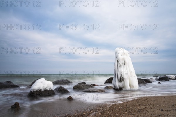 Winter on the coast of the Baltic Sea near Kühlungsborn
