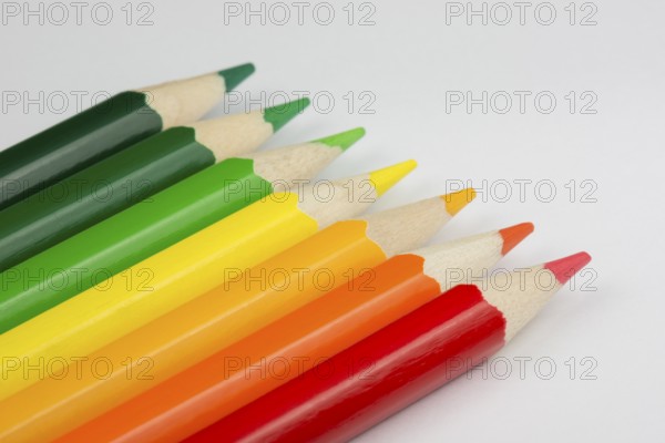 Conceptual crayons represented as successor energy label colors