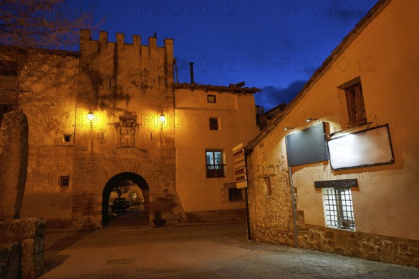 Rubielos de Mora village in Teruel Spain located on Gudar Javalambre Sierra