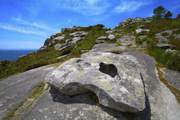 Alto do Principe high view point in Islas Cies islands of Vigo at Spain