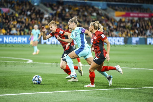 MELBOURNE, AUSTRALIA, JULY 31: Steph CATLEY of Australia as Australia plays Canada at the FIFA Women's World Cup Australia New Zealand 2023 at Melbourne Rectangular Stadium on July 31, 2023