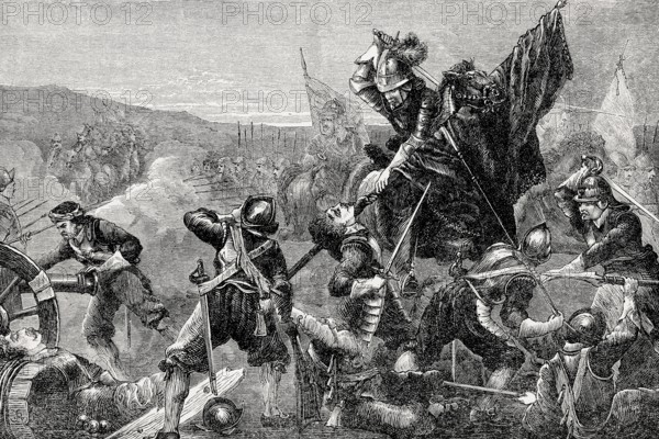 Battle of Naseby on 14 June 1645, English Civil War, From British Battles on Land and Sea, by James Grant