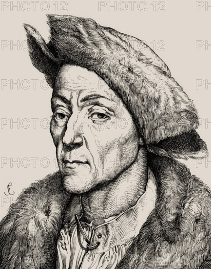 Portrait of Jakob Fugger, 1459, 1525, German businessman, digitally edited