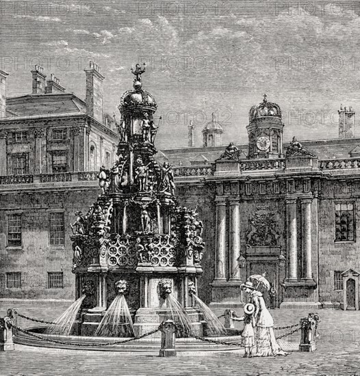 Fountain of Palace of Holyroodhouse, Edinburgh, Scotland, 18th century