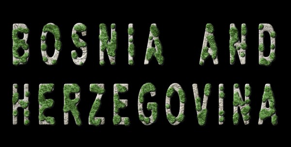 Bosnia and Herzegovina Reforestation and Climate Message, Sustainable Green Typography, Green Agenda