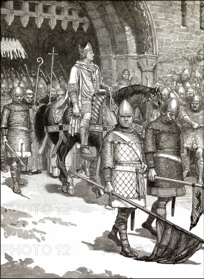 Departure of bishop Odo from Rochester, Odo I, Earl of Kent, early 1030s - 1097, Bishop of Bayeux, the half-brother of William the Conqueror
