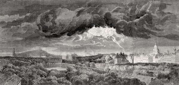 Thunderstorm over Paris, France, 1957