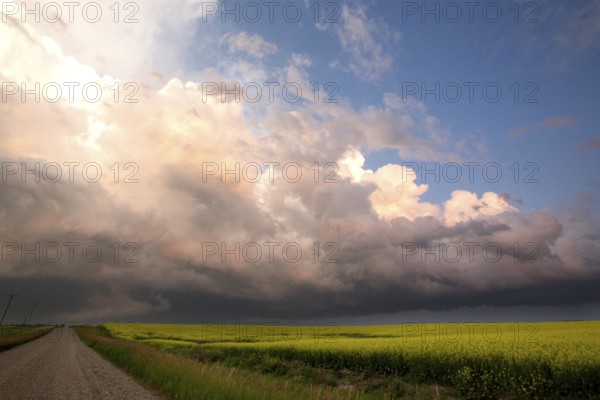 Storm Clouds Canada rural countryside Prairie Scene