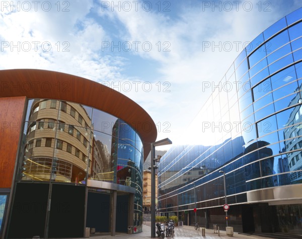 Andorra la Vella commercial area street in Pyrenees