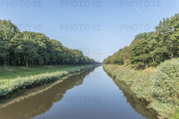 Wide straight channel in the landscape