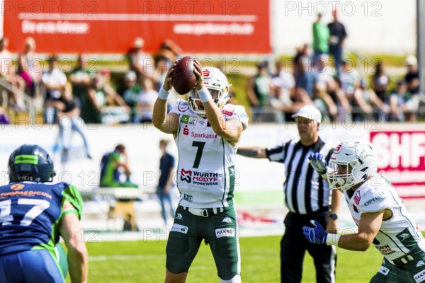 erima GFL / German Football League, Schwäbisch Hall Unicorns - Straubing Spiders im Optima-Sportpark Schwäbisch Hall am 02.07.2023 Deutschland