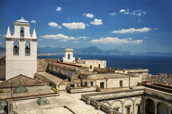 Bell tower in the Castle of Sant'Elmo in Naples, Italy