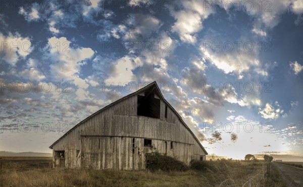 Abandoned Barn, Panoramic Color Image, USA
