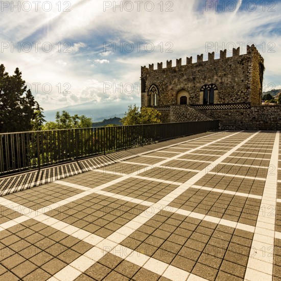View of the Palazzo Ducale in Taormina - Sicily Italy