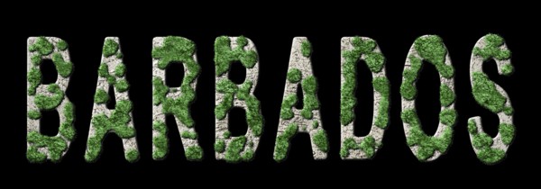 Barbados Reforestation and Climate Message, Sustainable Green Typography, Green Agenda