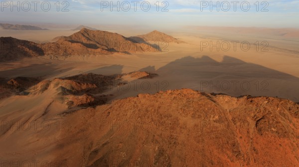Hot air balloon ride over the Namib in the Namib-Naukluft National Park in Namibia