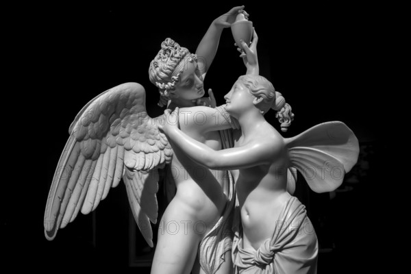 MILAN, ITALY, June 2020. Giovanni Maria Benzoni's masterpiece Cupid and Psyche (Amore e psiche, 1845), symbol of eternal love