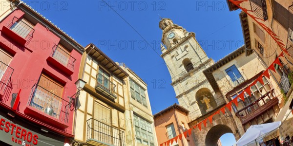 Arco del Reloj, Clock Tower, 17th Century Clock Tower, Puerta del Mercado, Old Town, Toro, Zamora, Castilla y León, Spain