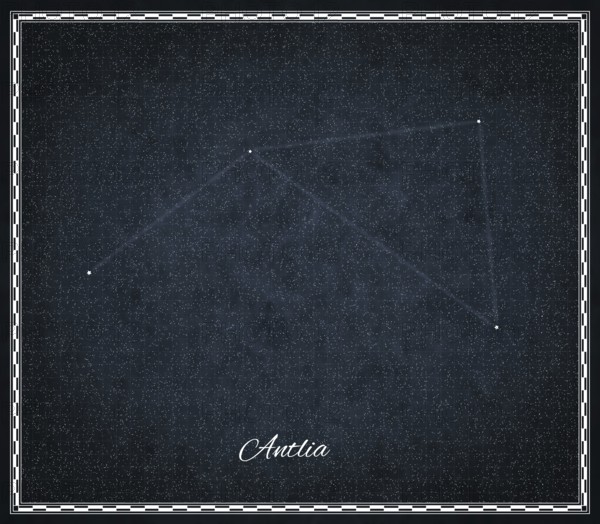 Antlia star constellation, Night sky, Cluster of stars, Deep space, Pump constellation