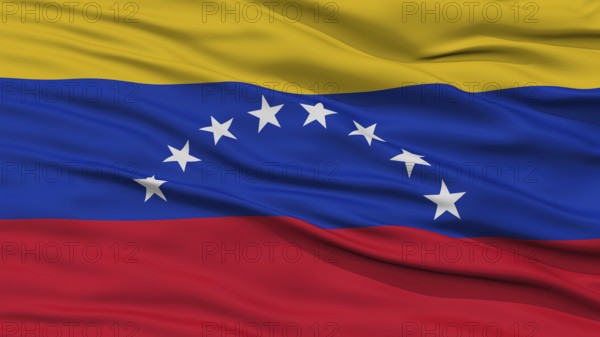 Closeup Venezuela Flag, Waving in the Wind, High Resolution
