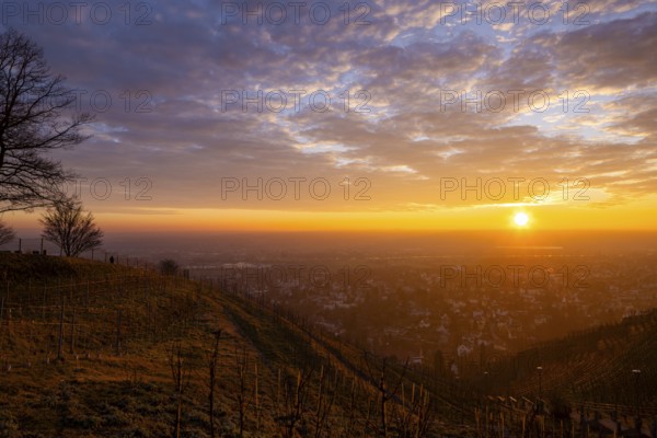 Sunset at the Bismarkturm, Radebeul, Saxony, Germany